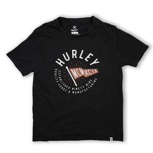 Hurley Mens S T-Shirt Black Graphic Short Sleeve Crewneck Summer Tee Shirt